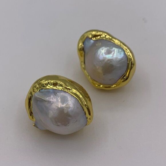 Ring, NWOT, real pearls, 925 sterling silver, 22 K gold, adjustable, statement - Picture 15 of 16